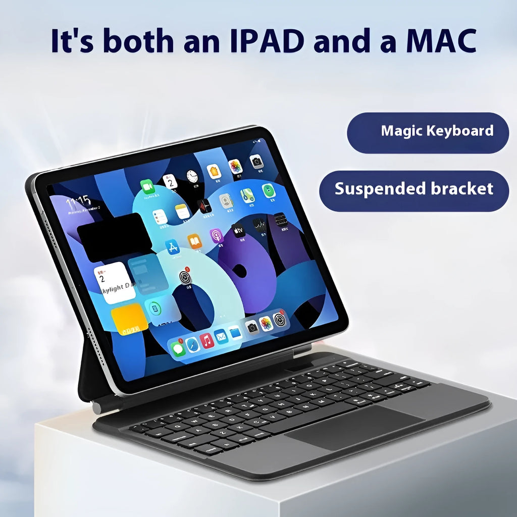 11-inch magnetic Bluetooth keyboard cover with protective sleeve for iPad Pro and iPad Air tablets