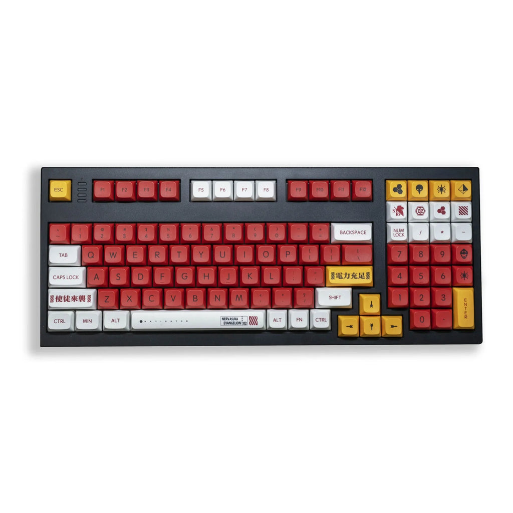 138-piece PBT sublimation key cap set with boy and girl colour matching designs for mechanical keyboards