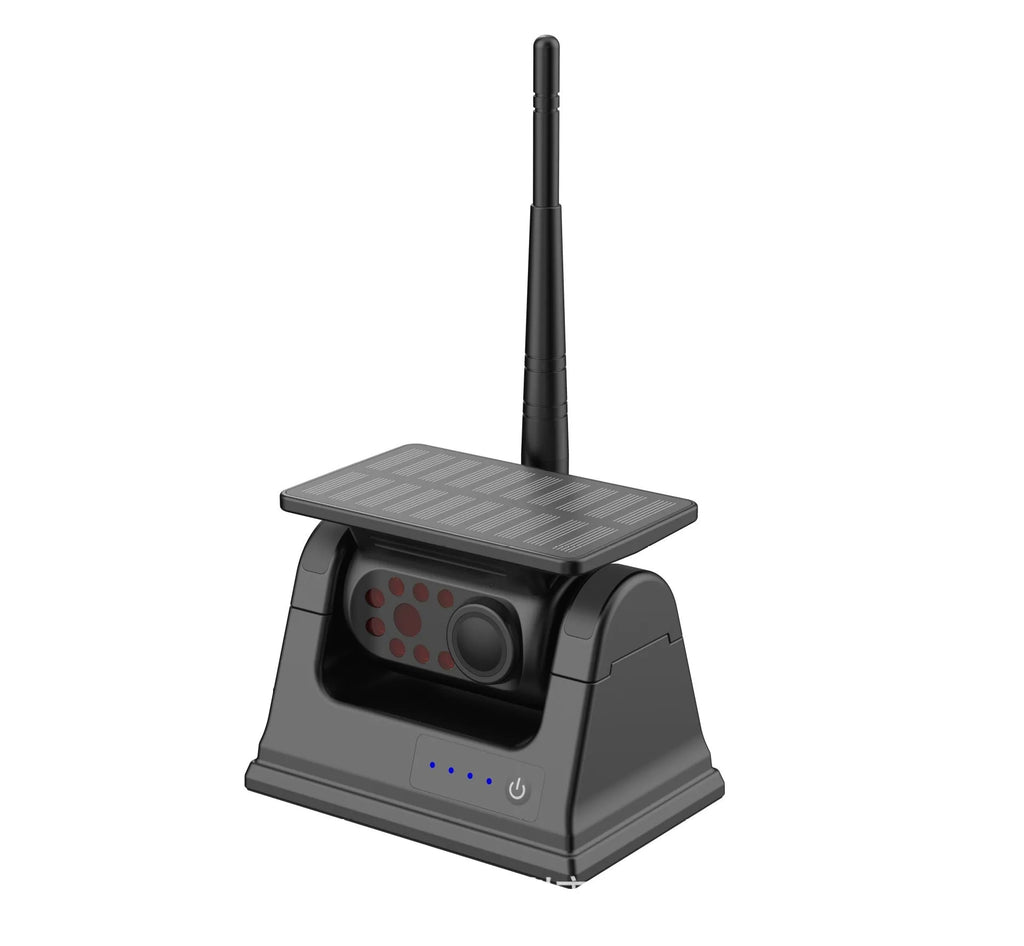 Solar wireless charging reversing camera with magnet suction mount for vehicle monitoring
