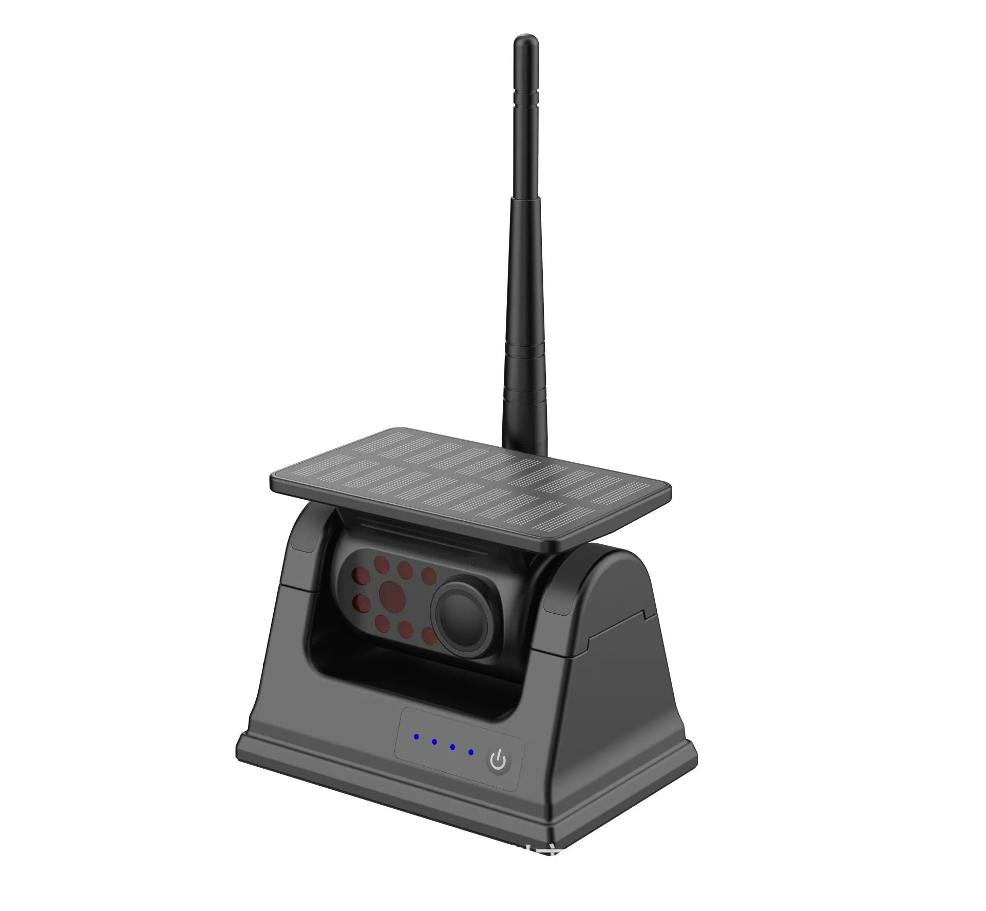 Solar wireless charging reversing camera with magnet suction mount for vehicle monitoring