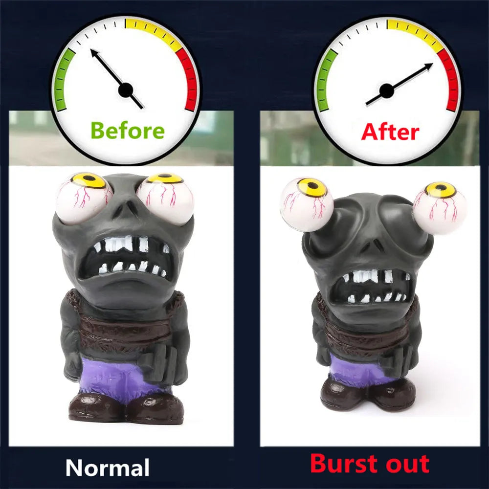 Turbo car blow-off valve ornament kit showing rubber doll, copper tube, pressure valve, and tubing on a car vent.