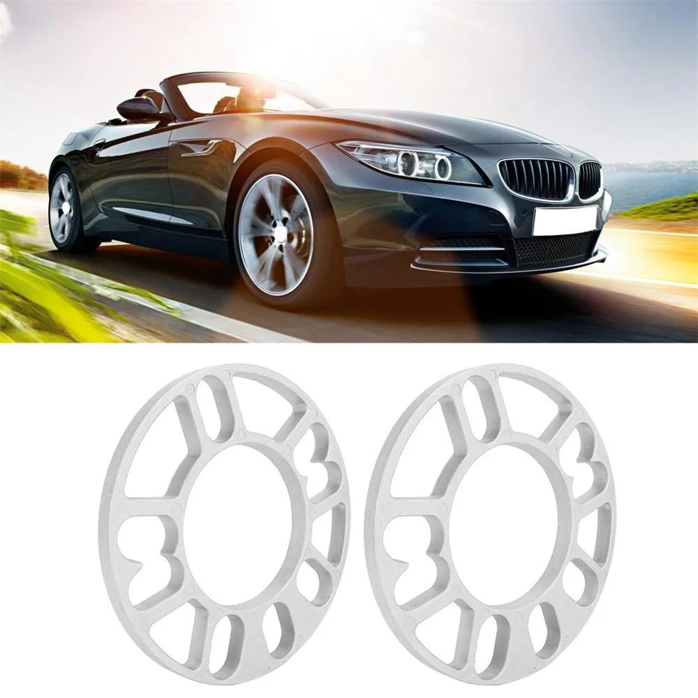 Automotive wheel hub widening gasket set for brake caliper clearance with thickness options