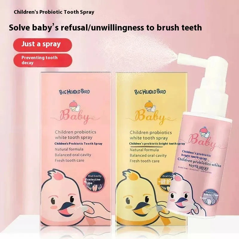Children's probiotics anticavity oral spray in strawberry and orange flavours, 40ml