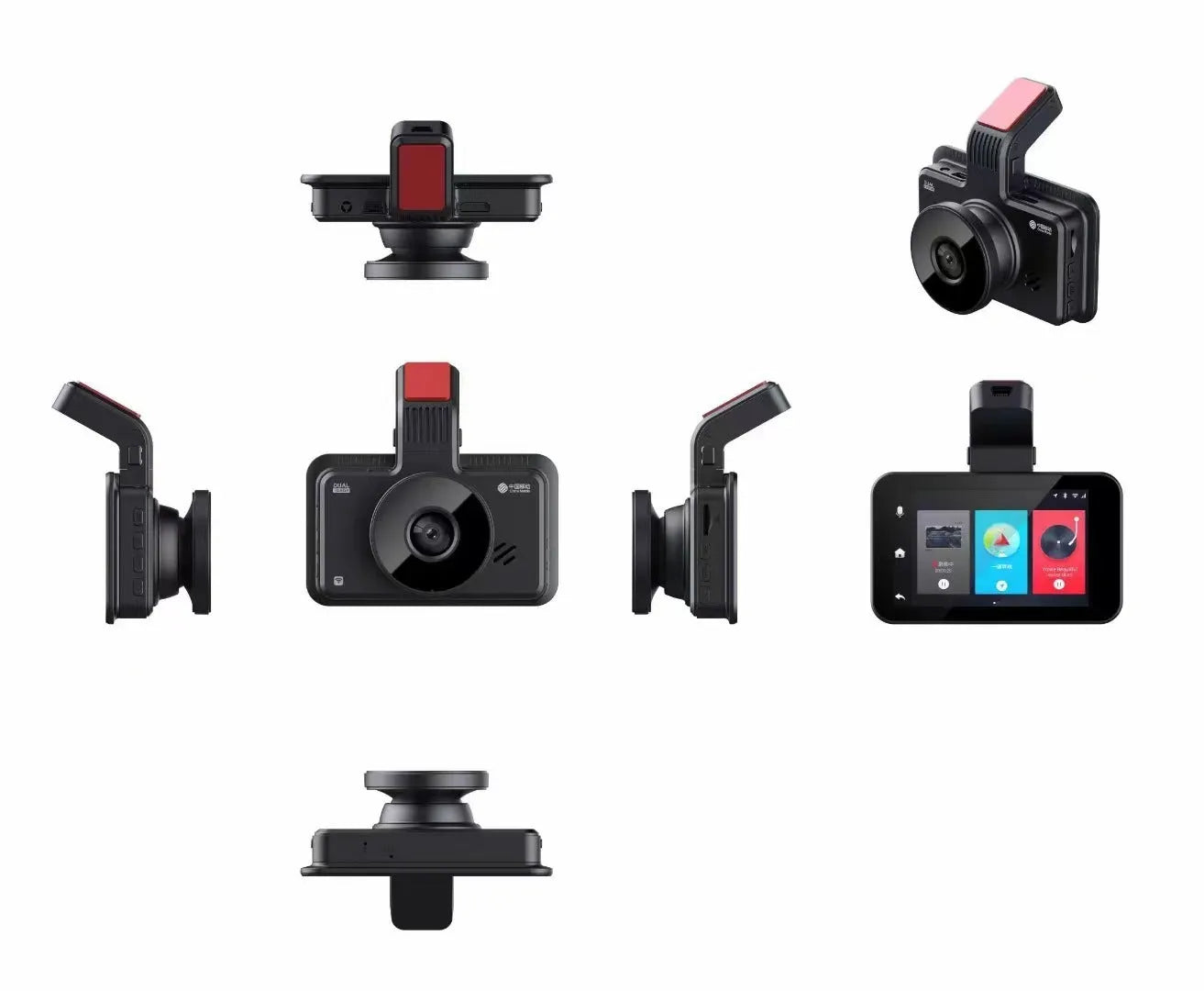 3-inch car DVR dash camera with dual lens system for front and rear recording