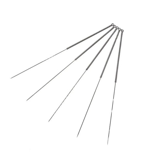Ten steel cleaning needles for E3D Mk8 3D printer nozzles in labelled packaging