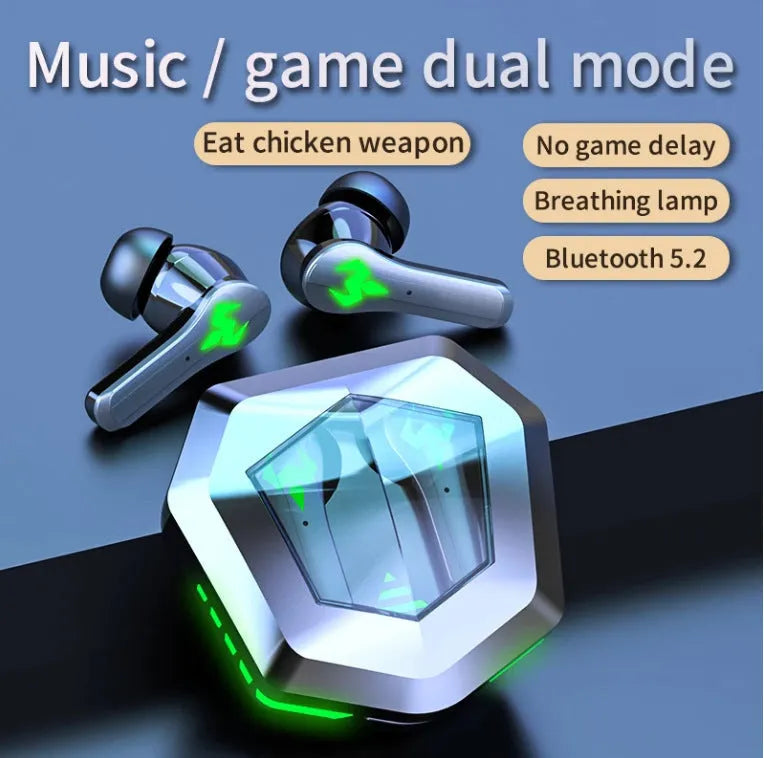 Black N35 gaming Bluetooth wireless in-ear headset with private mold earpieces