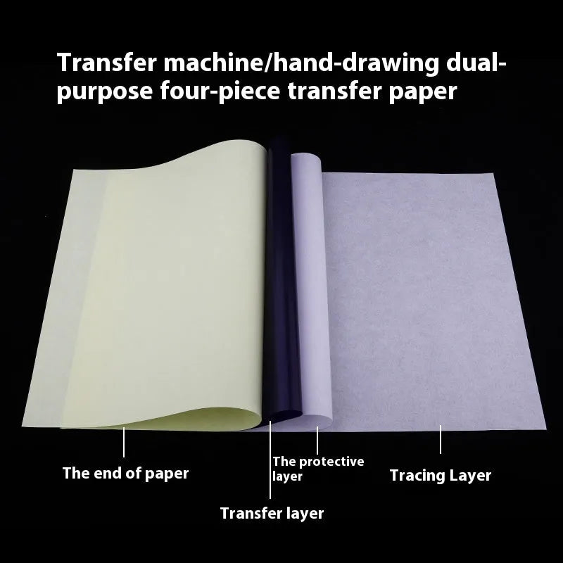 A4 tattoo transfer paper pack with transfer paste gel for stencil creation