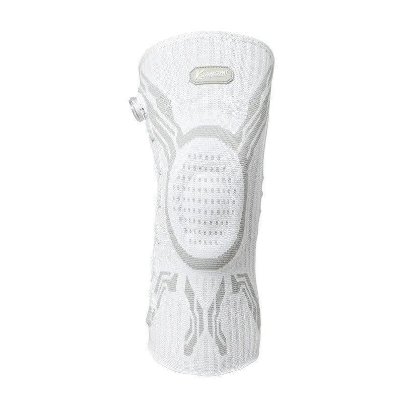 Grey-white sports knee pads for basketball running football badminton in M L XL sizes