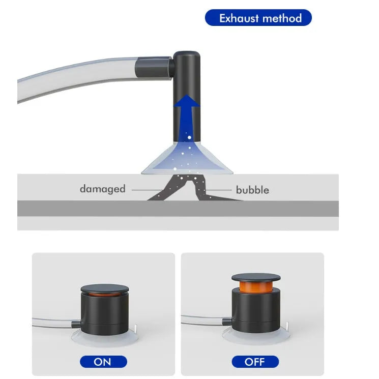 Plastic car windscreen crack repair tool with broken glass corrector for DIY repairs.