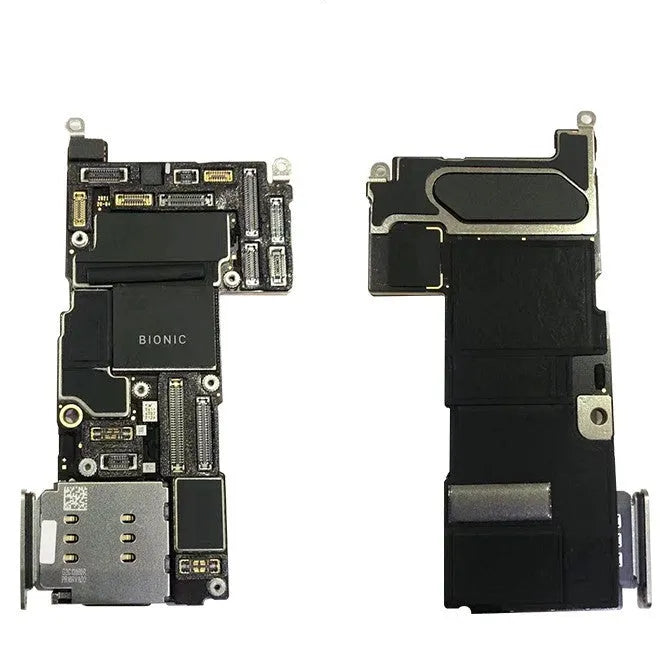 Silver-coloured iPhone logic board replacement part for 12 series models