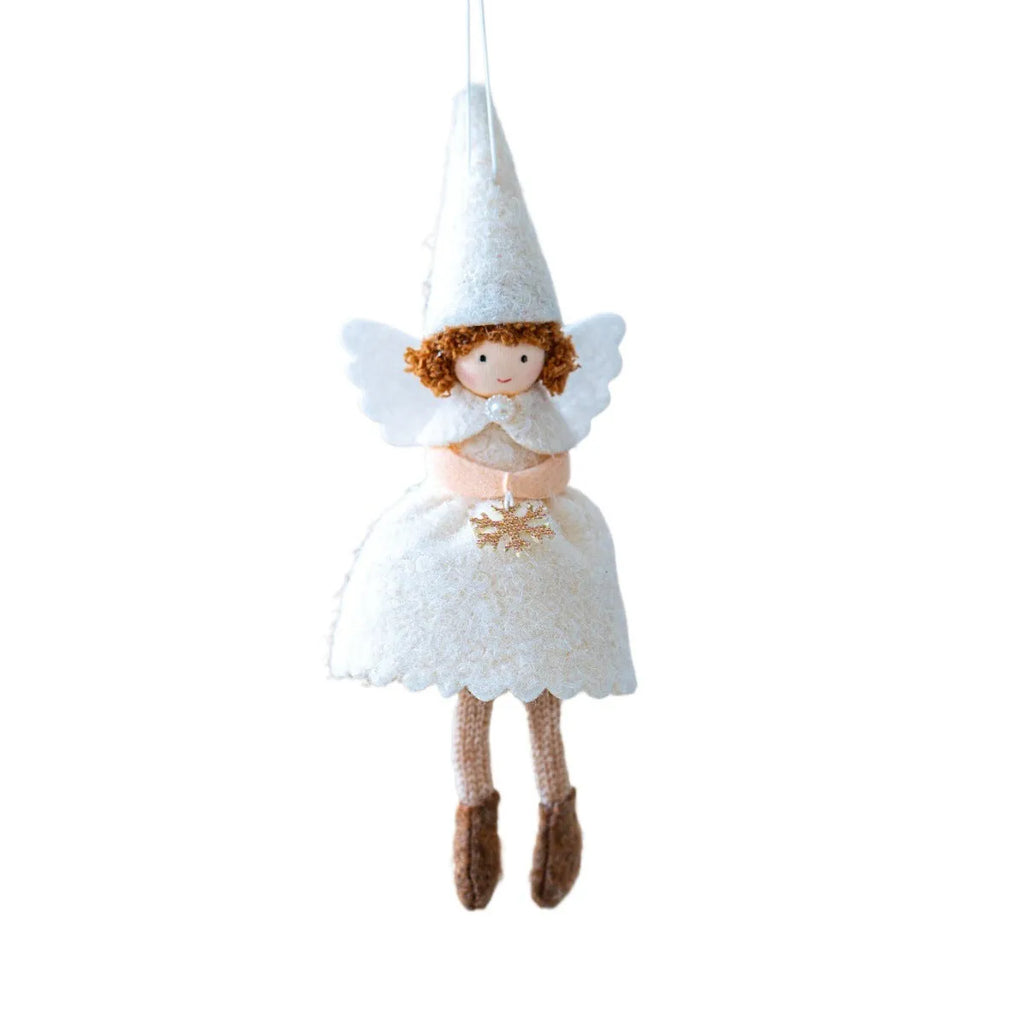 Christmas girl angel skirt felt pendant decorative hanging ornament