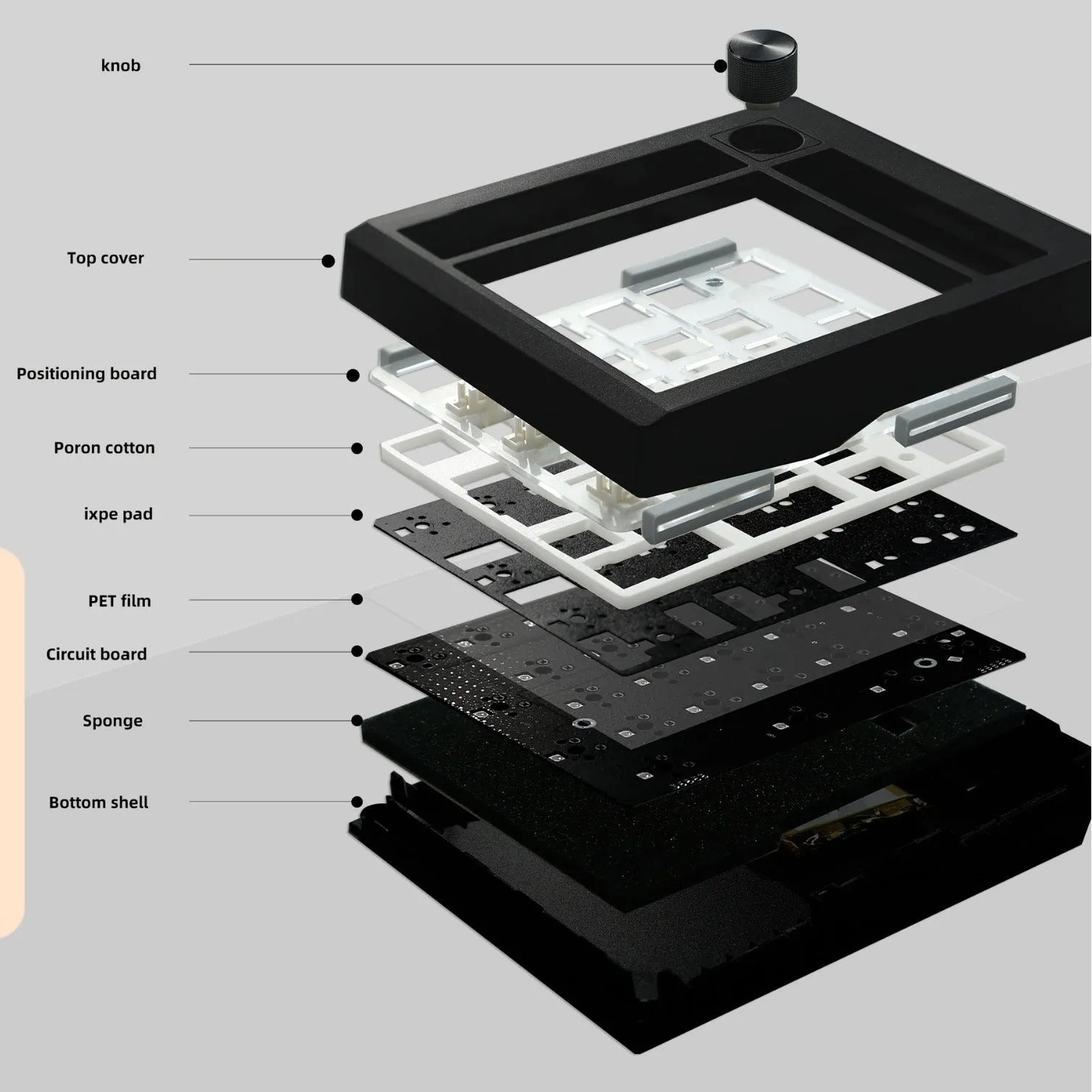 Wireless mechanical numeric keyboard in black colour with Bluetooth connectivity