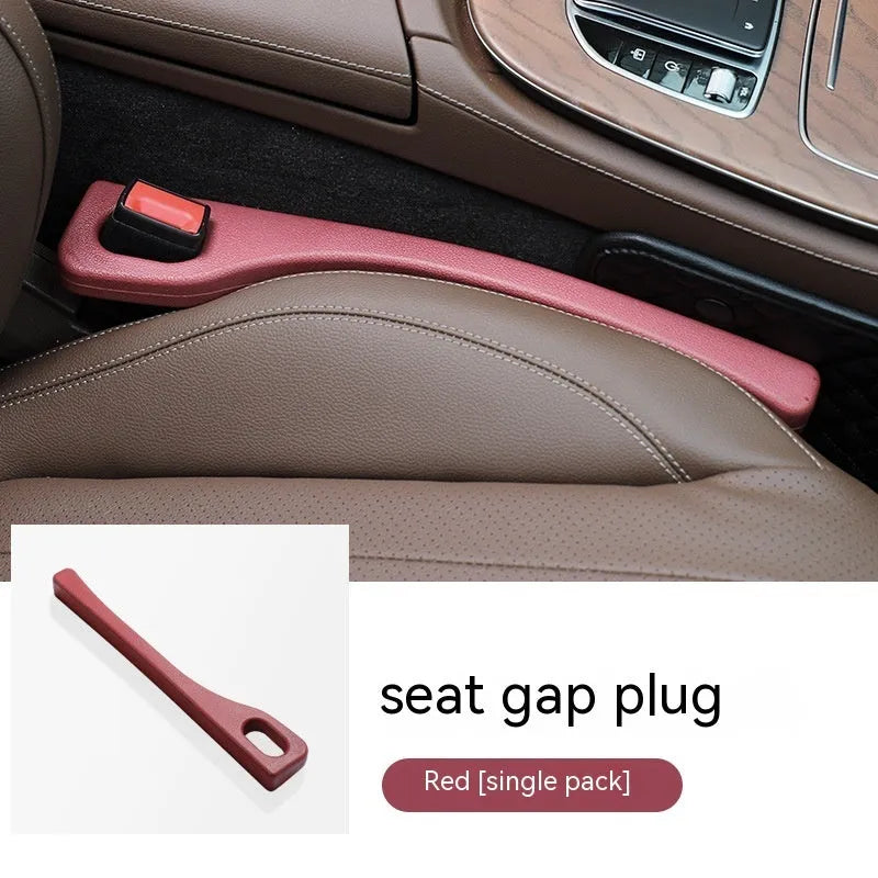 Polyurethane car seat gap filler strip preventing items falling between vehicle seats