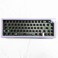 DIY hot-swappable mechanical keyboard kit with RGB lighting and rotary knob in seven colour options