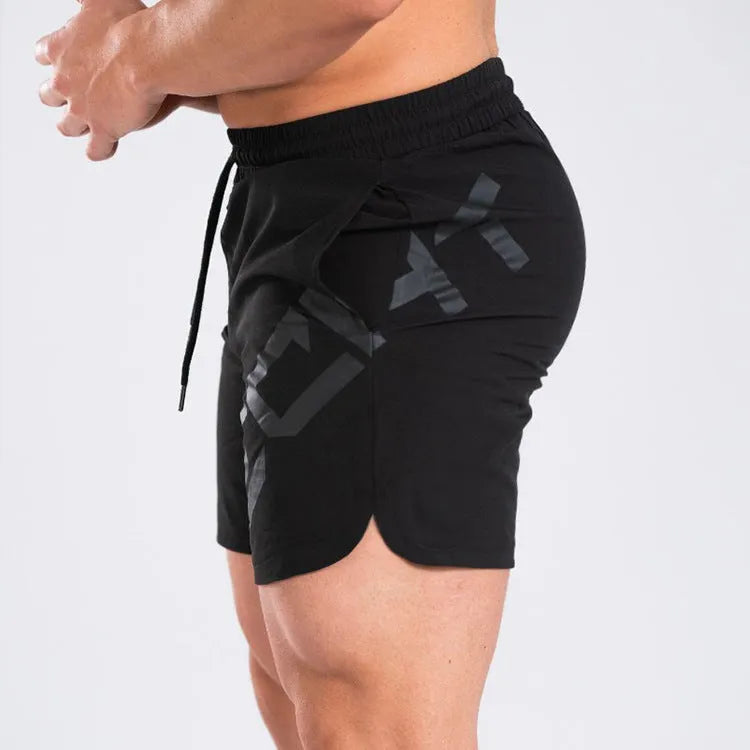 Men's elastic training running shorts in quick-drying chemical fibre blend available in four colours