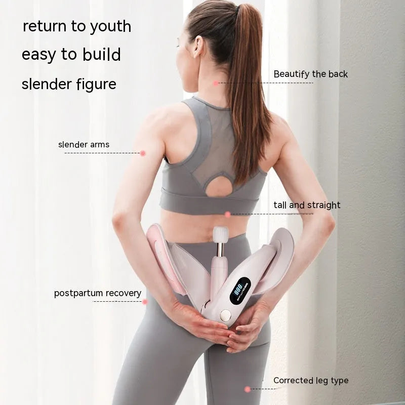 Pelvic floor muscle counter training device in blue, grey, green or pink colours