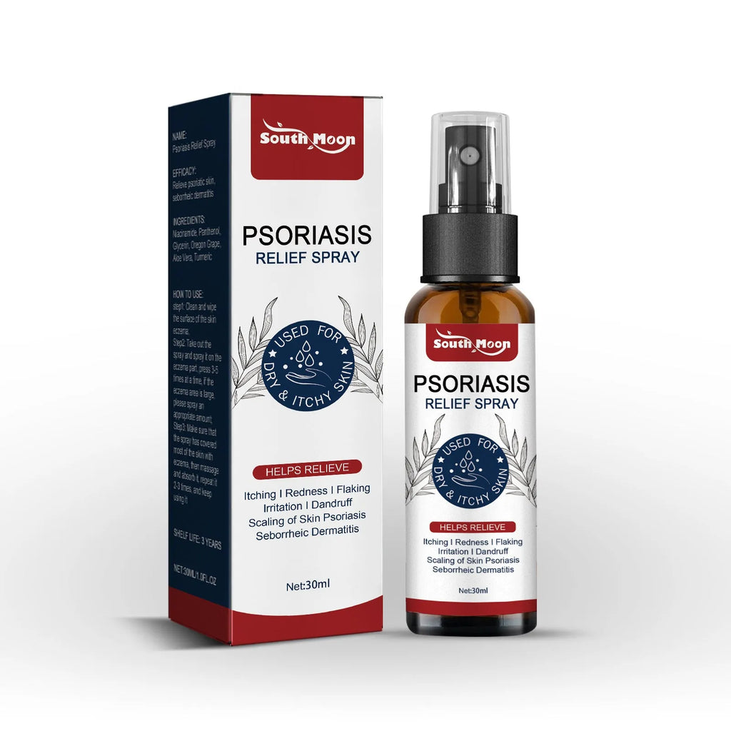 30ml bottle of body care spray for sensitive skin with soothing ingredients.