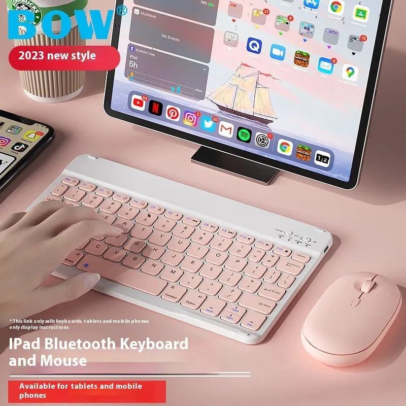 Bluetooth wireless keyboard for tablet PC in multiple colour options with USB charging cable