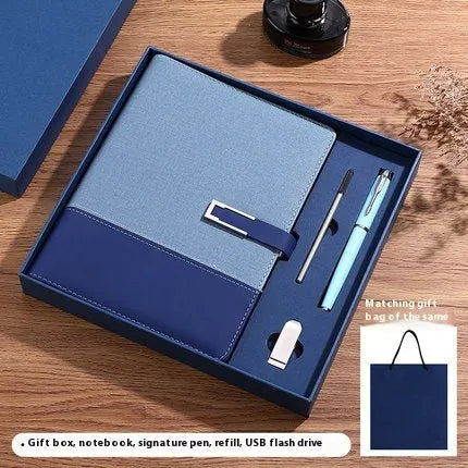 A5 soft leather notebook in business brown colour with pu cover and wood-free paper pages
