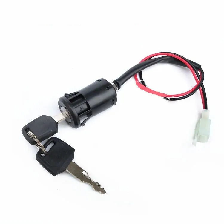 Waterproof electric car door lock with plastic housing and electrical connectors for automotive central locking systems