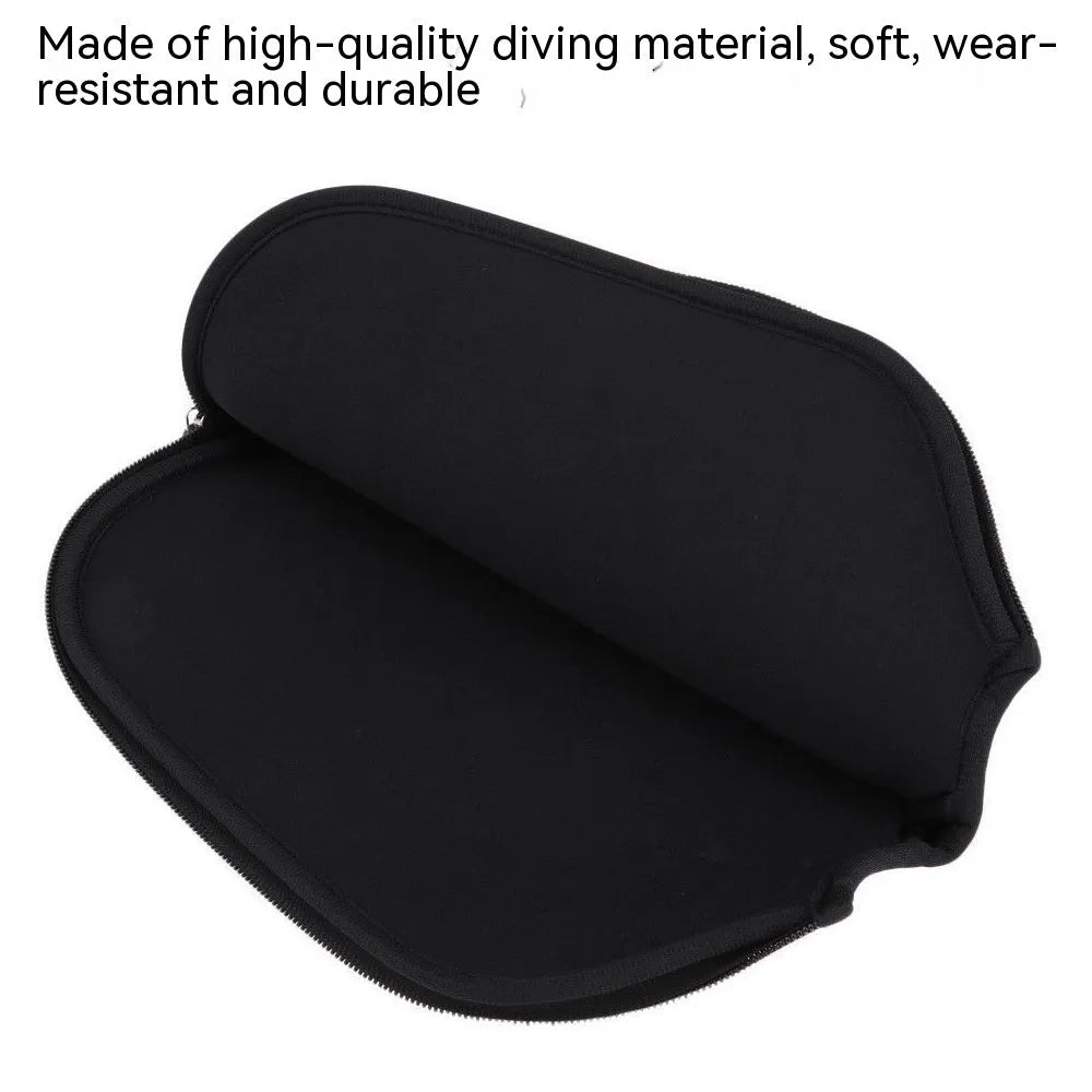 Black neoprene table tennis racket protective sleeve for equipment protection