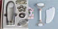 Natural white jade double-headed claw roller and scraping board set for facial and body massage