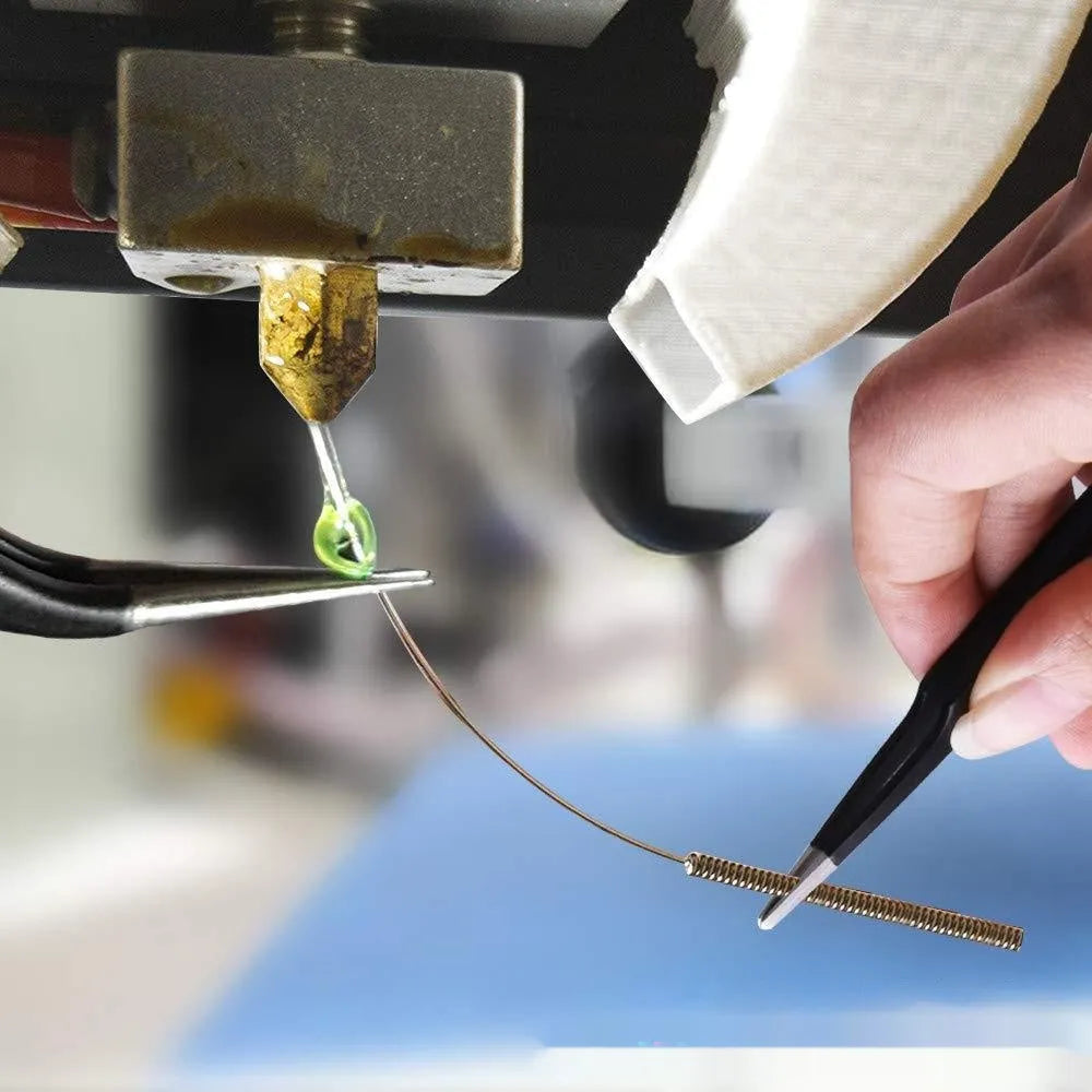 Brass MK8 nozzle and stainless steel cleaning pin kit for Ender 3 and CR-10 3D printers.