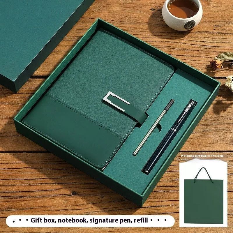 A5 soft leather notebook in business brown colour with pu cover and wood-free paper pages