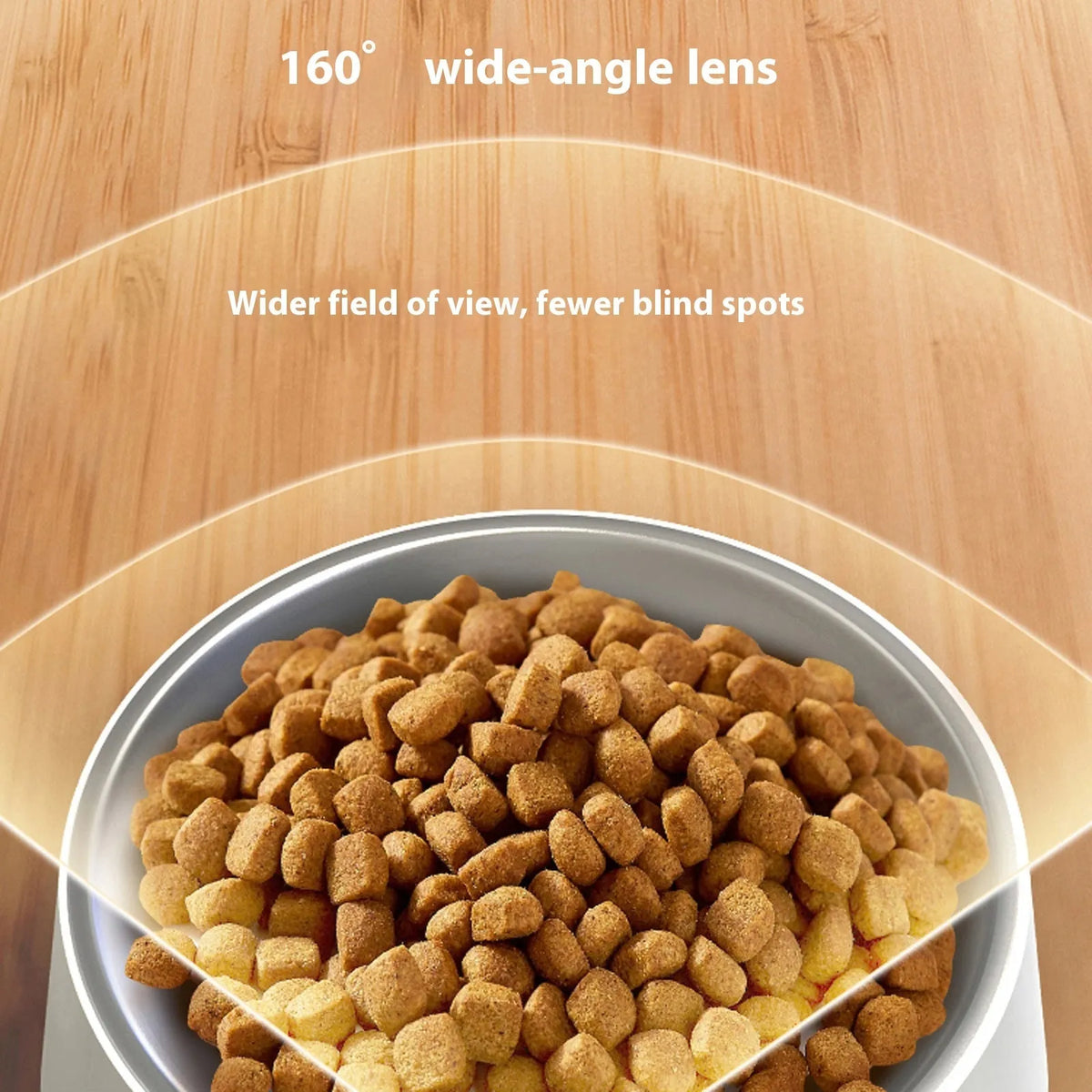 White smart visual pet feeder with 2K HD wide angle camera for dogs and cats, 4L or 6L capacity