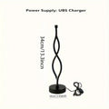 Black aluminium desk lamp with three-colour dimming button and touch-sensitive blue pink areas