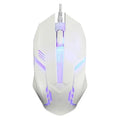 Wired luminous computer mouse with USB connector and colourful glow illumination