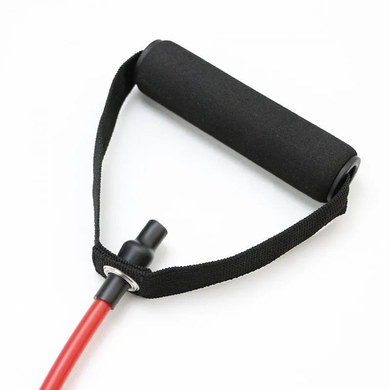 Adjustable chest expander with TPE tension ropes in five colours representing 10LB to 30LB resistance levels