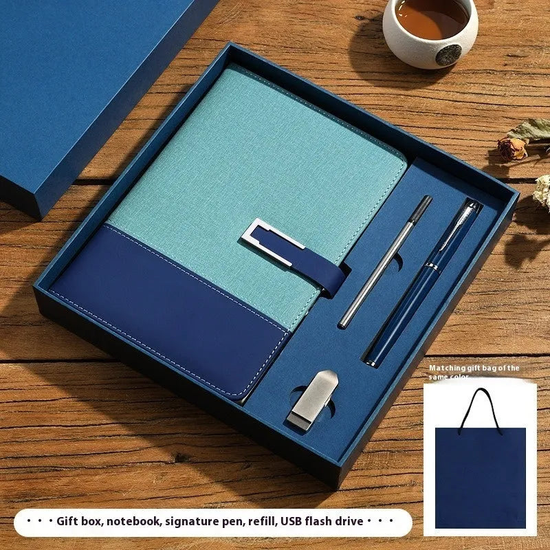 A5 soft leather notebook in business brown colour with pu cover and wood-free paper pages