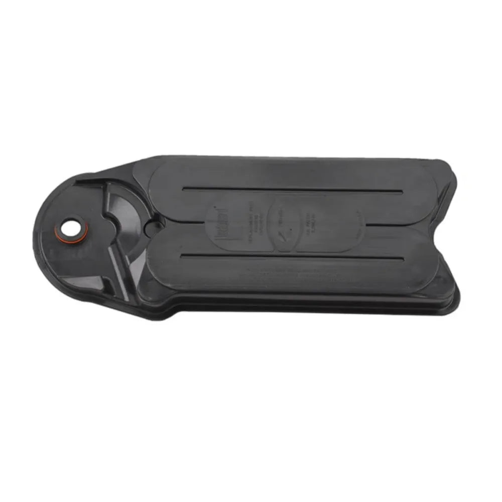 A black automotive crankcase ventilation filter for engine emission control systems.