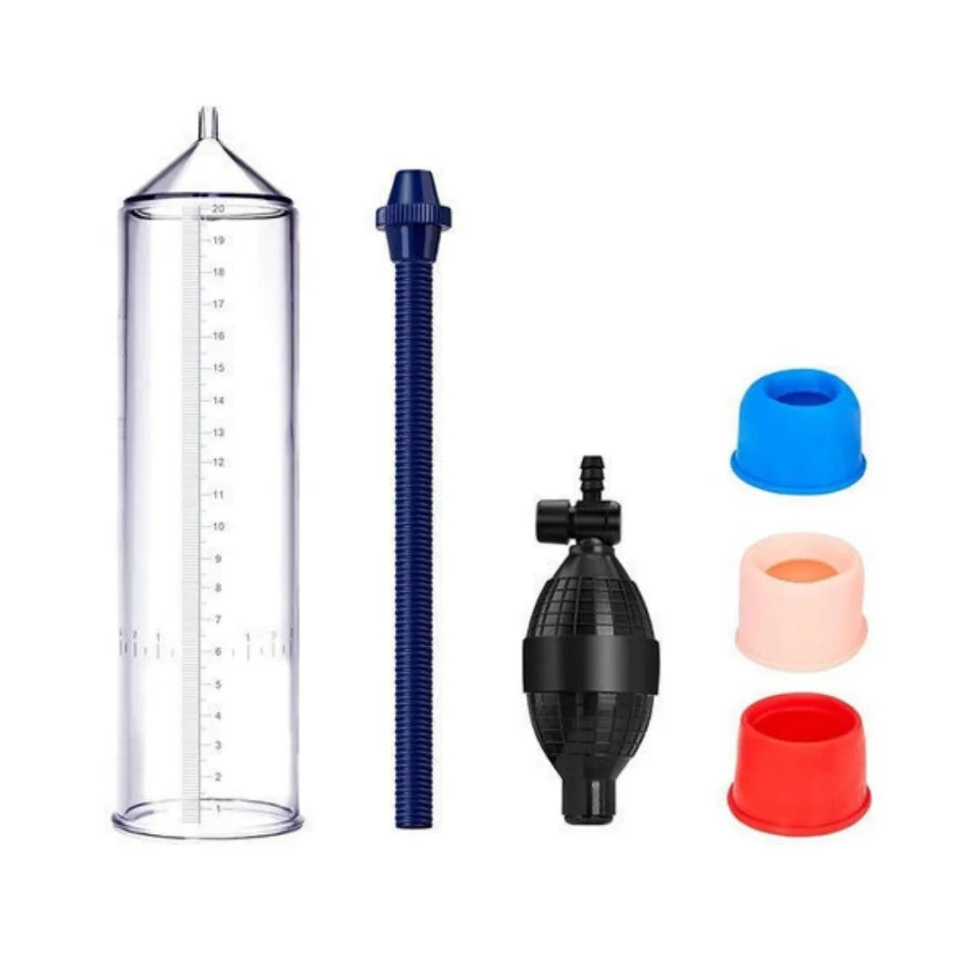 Male minimalist home exercise machine silicone cover accessory with plastic valve exerciser and parts