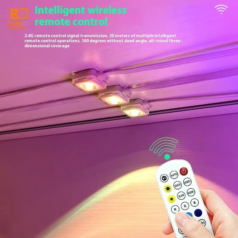 Outdoor eaves light string with planet modelling and intelligent graffiti control for courtyard decoration