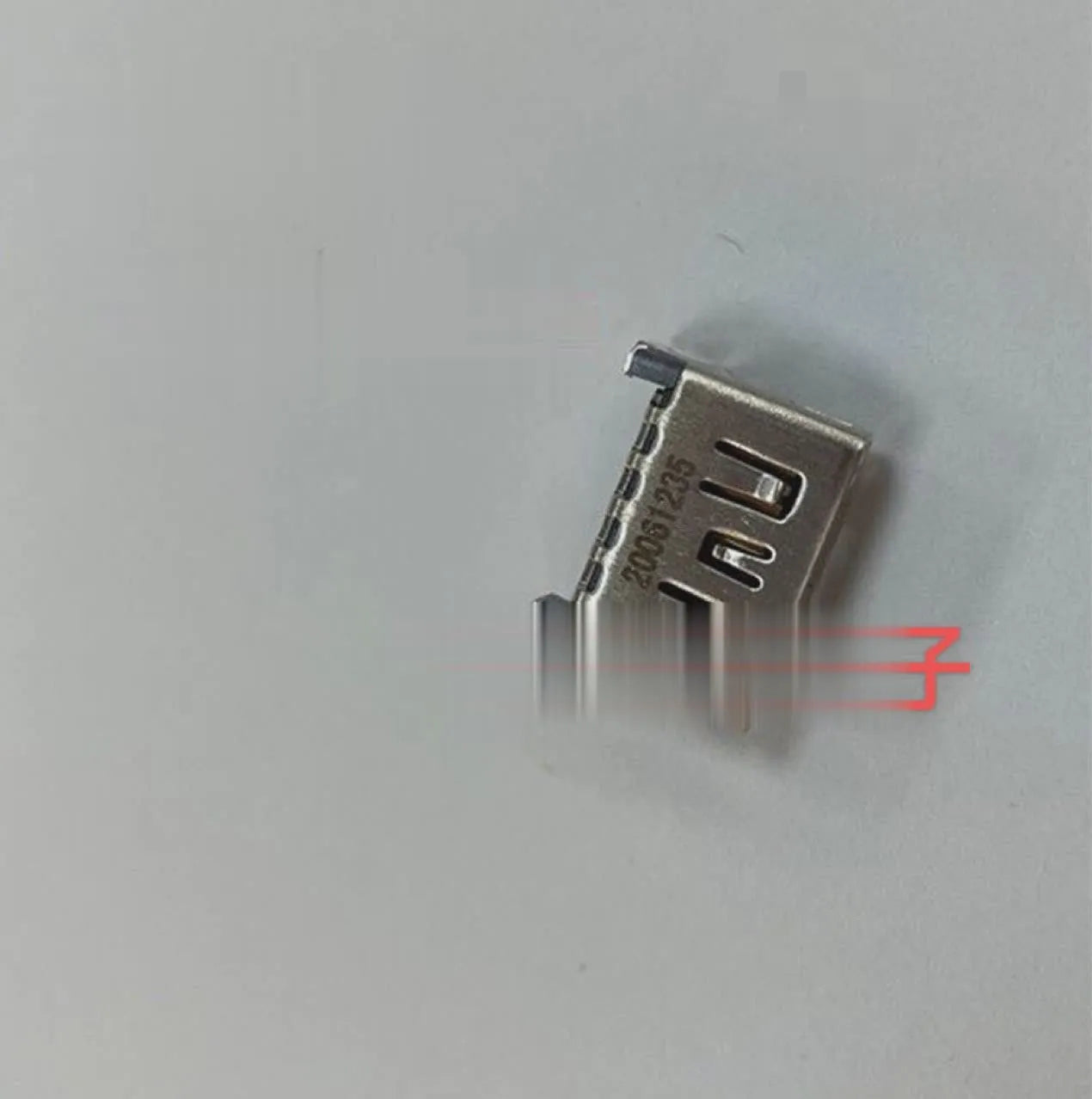 Silver HDMI interface host socket for gaming console repair and accessory replacement