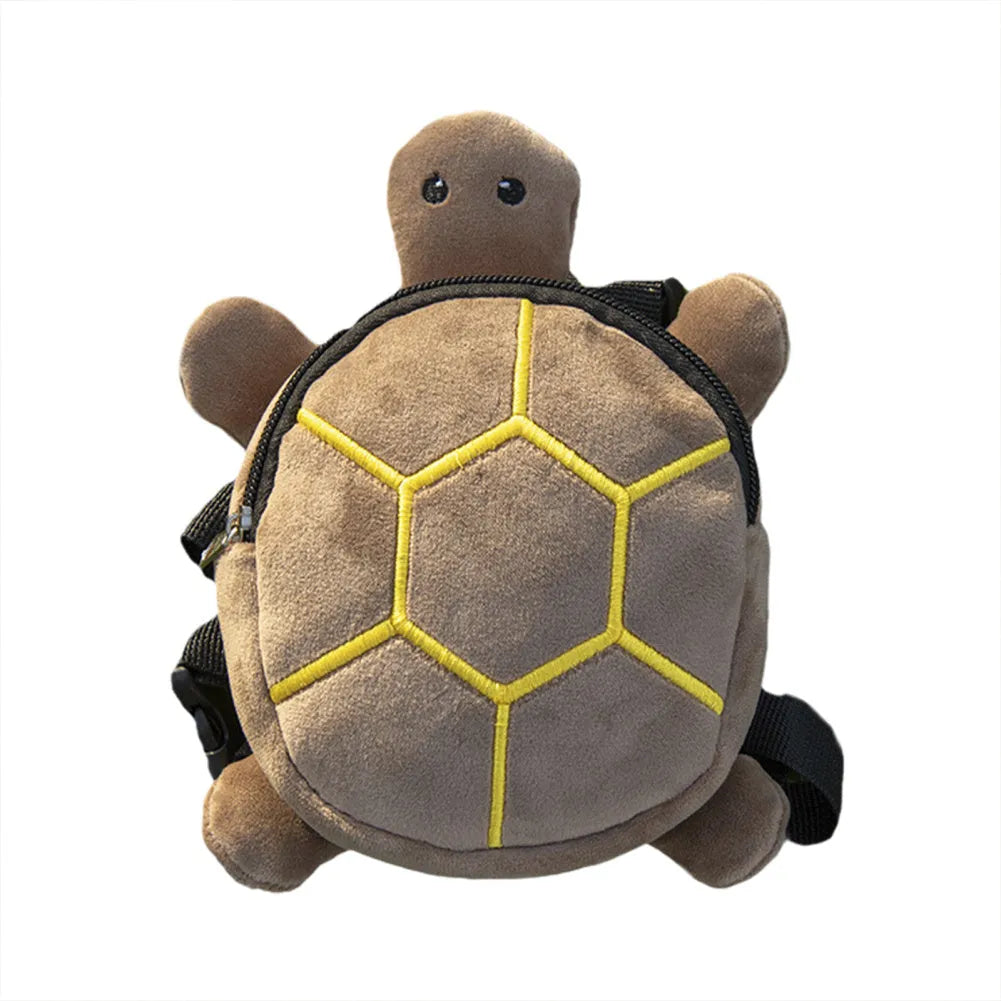 Cartoon turtle shape dog backpack harness vest in velvet material with no-pull design and self carrier function