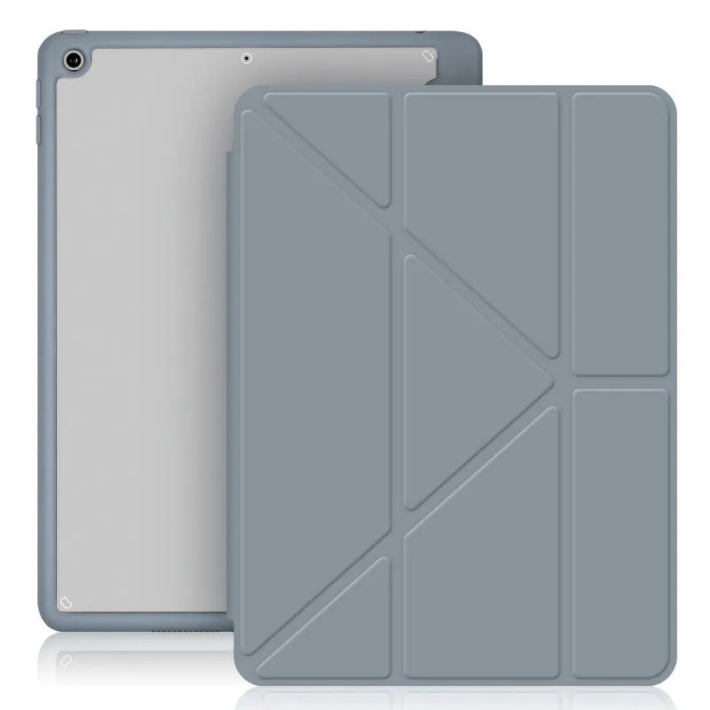 Acrylic Y-folding tablet case with pen slot in multiple colour options for Apple iPad