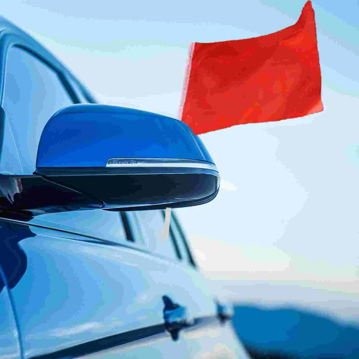 Car window flag pole holder set with 10 white PP plastic mounting clips