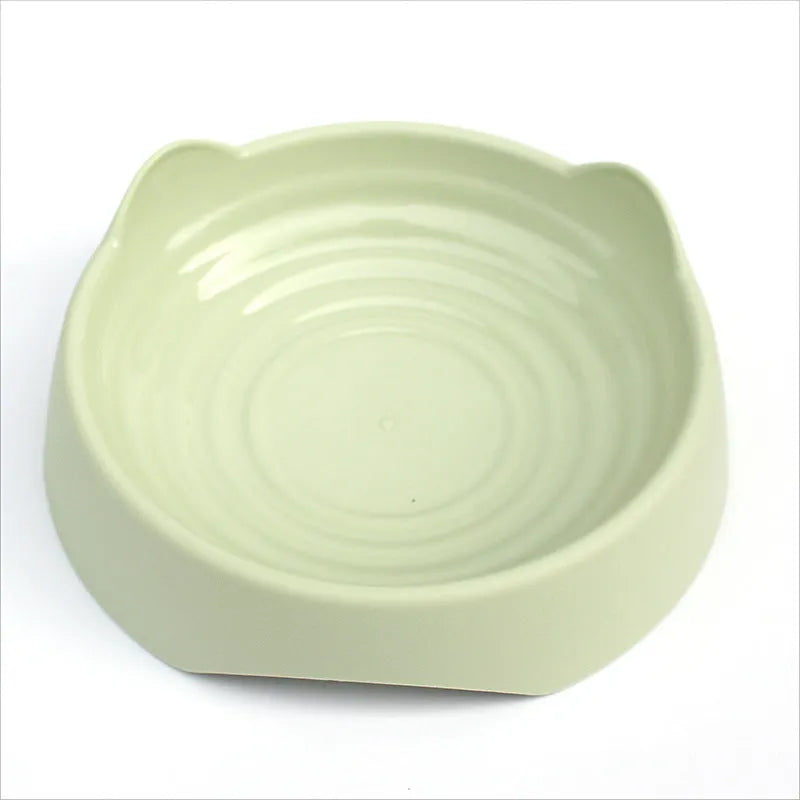 Blue ceramic dog slow feeder bowl with maze pattern for small medium large breed puppies