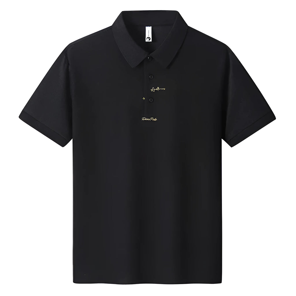 Men's casual cotton t-shirt in loose fit with short sleeves and letter pattern