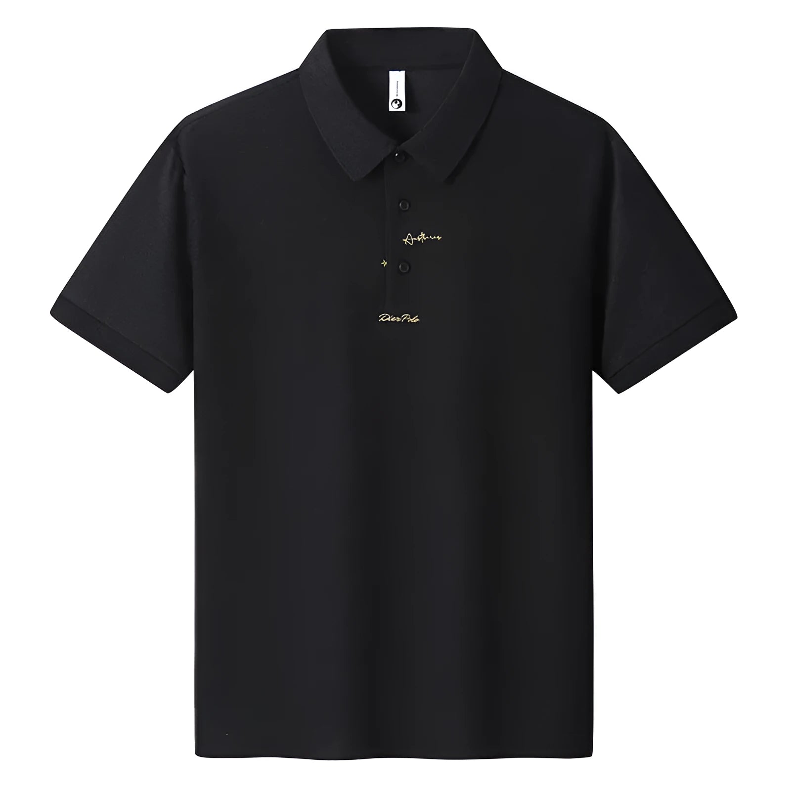 Men's casual cotton t-shirt in loose fit with short sleeves and letter pattern