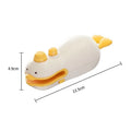 Small yellow rechargeable plastic bag sealing machine with animal jacquard pattern and USB charging cable