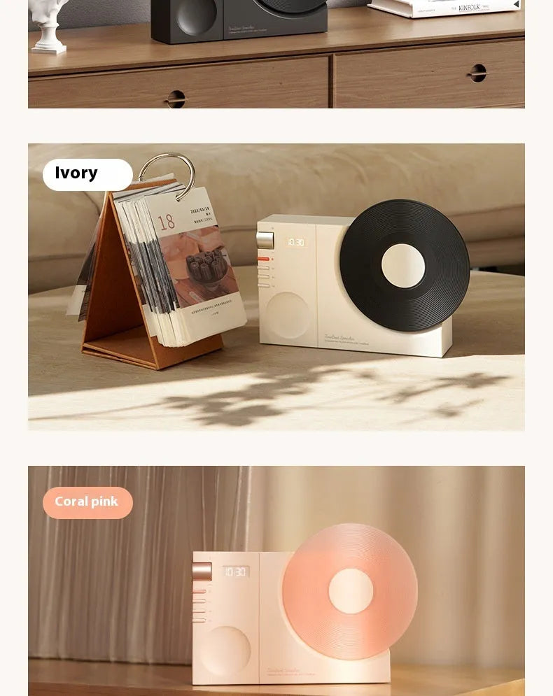 Mini Bluetooth portable speaker in obsidian black colour with USB charging port