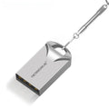 Mini black and silver metal USB flash drive shown next to a ruler displaying its 23mm length.