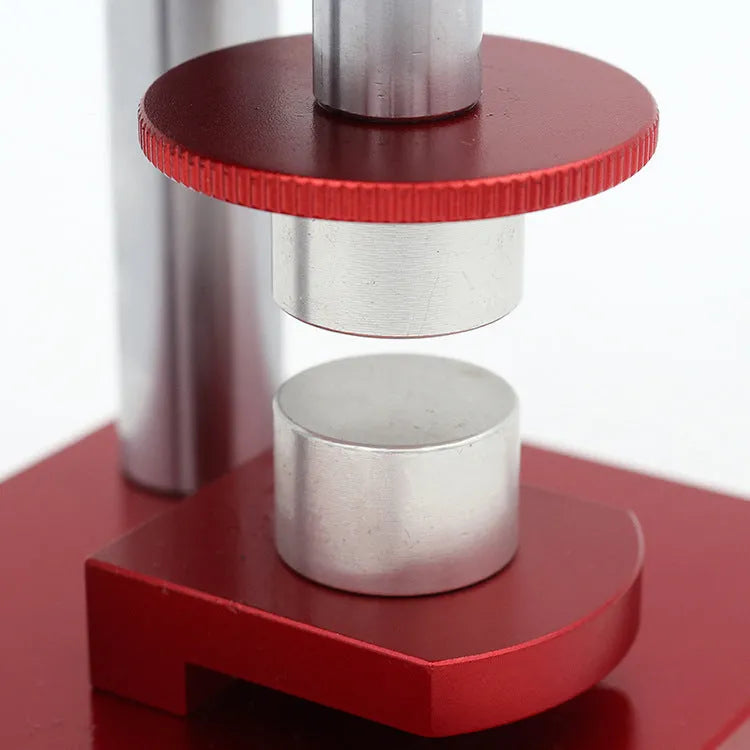 Watch repair tool with spiral cap presser and 20 plastic molds for back cover pressing