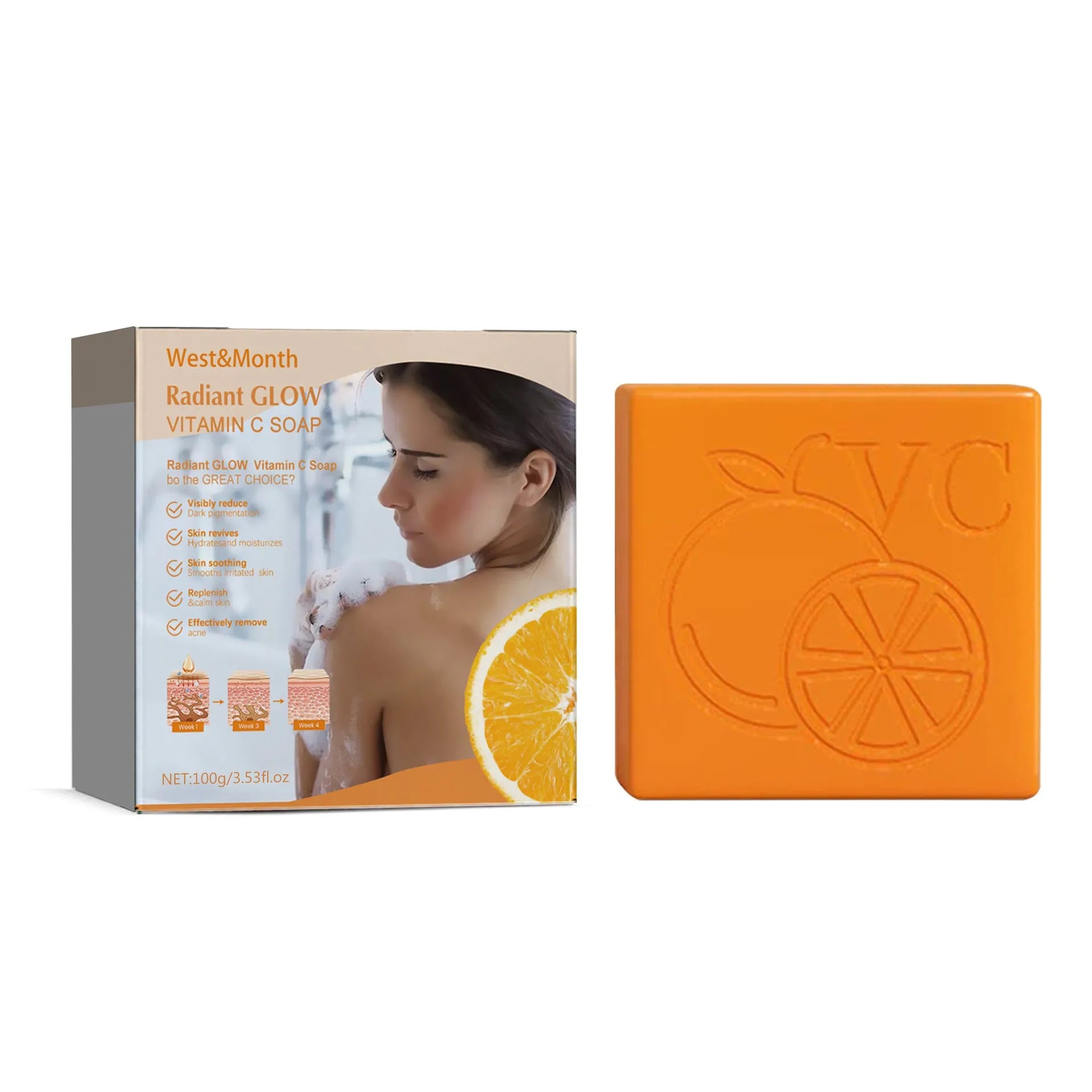 100g whitening soap bar with kojic acid and vitamin C for body care skincare