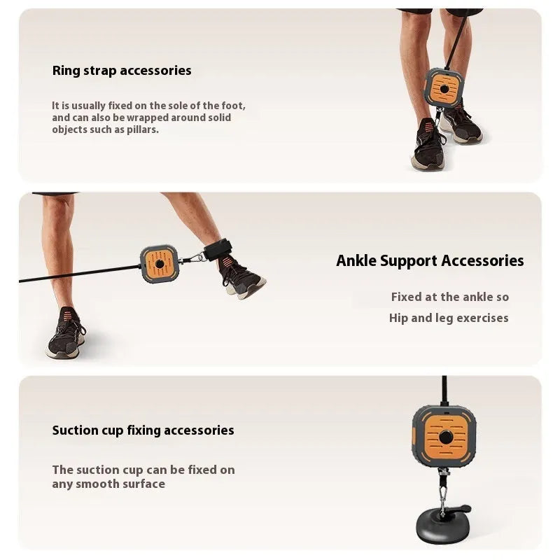 Multifunctional ABS power pump chest expander in navy blue or orange for home strength training
