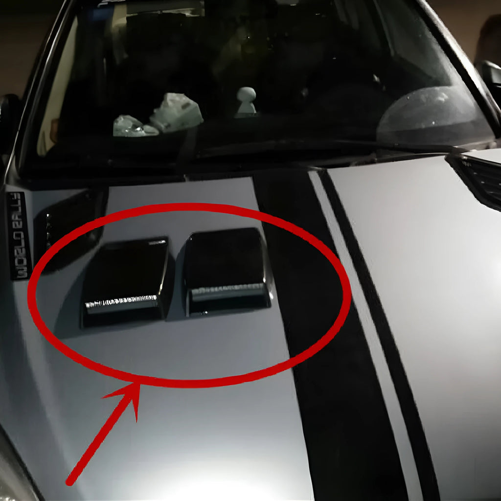 Black ABS plastic car decoration simulation air inlet vent with dimensions 260mm long